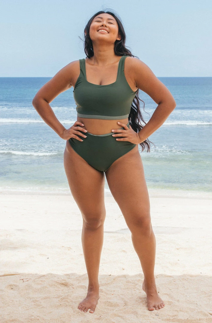 SEPTEMBER Clothing Jane ECONYL® Reversible Bikini Top | Army Green/Forest Green 7 SEPTEMBER Clothing Jane ECONYL® Reversible Bikini Top | Army Green/Forest Green