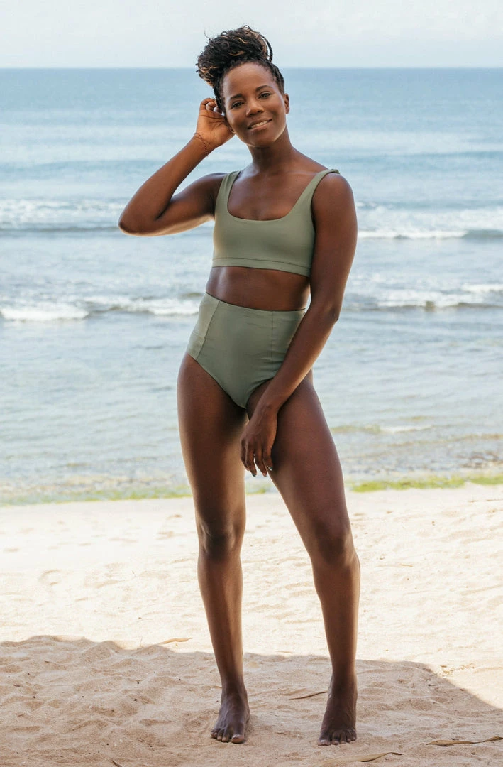 SEPTEMBER Clothing Jane ECONYL® Reversible Bikini Top | Army Green/Forest Green 9 SEPTEMBER Clothing Jane ECONYL® Reversible Bikini Top | Army Green/Forest Green