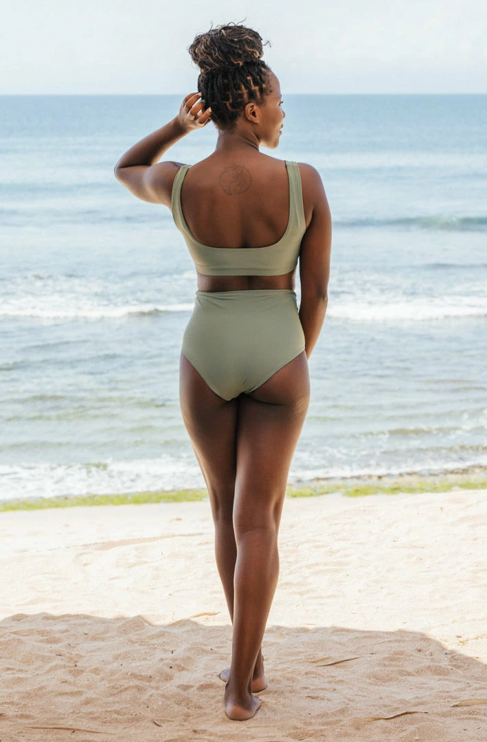 SEPTEMBER Clothing Jane ECONYL® Reversible Bikini Top | Army Green/Forest Green 10 SEPTEMBER Clothing Jane ECONYL® Reversible Bikini Top | Army Green/Forest Green