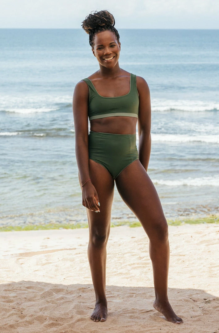 SEPTEMBER Clothing Jane ECONYL® Reversible Bikini Top | Army Green/Forest Green 11 SEPTEMBER Clothing Jane ECONYL® Reversible Bikini Top | Army Green/Forest Green