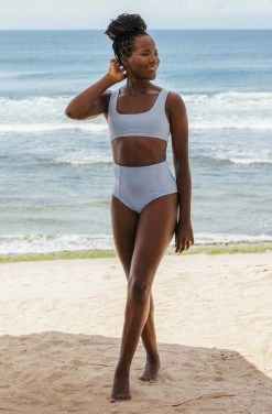 SEPTEMBER Clothing Jane ECONYL® Reversible Bikini Top | Sky Blue/Glacial Blue 18 SEPTEMBER Clothing Jane ECONYL® Reversible Bikini Top | Sky Blue/Glacial Blue