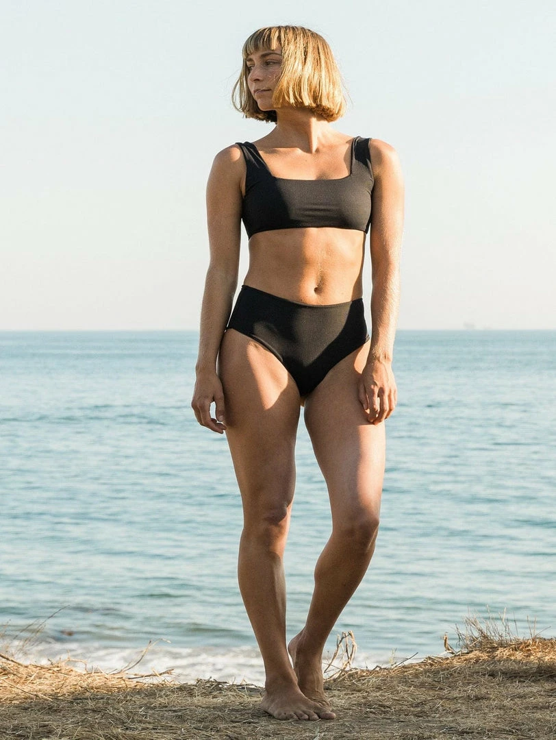 SEPTEMBER Clothing Kennedy ECONYL® Bikini Bottom | Black Eco Rib 3 SEPTEMBER Clothing Kennedy ECONYL® Bikini Bottom | Black Eco Rib