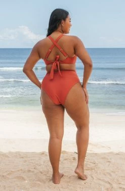 SEPTEMBER Lori ECONYL® Bikini Top | Burnt Sienna Clothing