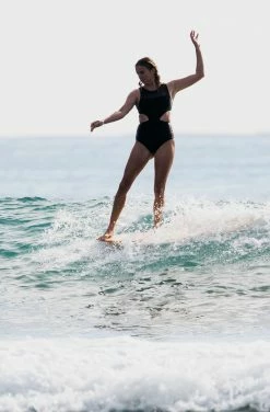 SEPTEMBER Clothing Malibu ECONYL® One Piece Swimsuit | Black