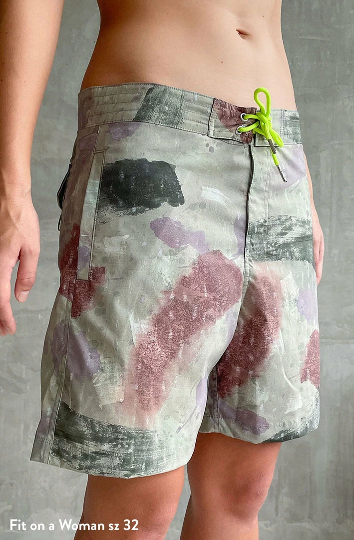 SEPTEMBER Greenough Japanese Nylon Unisex Boardshorts | Sea Foam Camo Pint Clothing 10 SEPTEMBER Greenough Japanese Nylon Unisex Boardshorts | Sea Foam Camo Pint Clothing