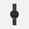 Solios Mini Solar Watch With Black & Silver Dial | Black Mesh Strap