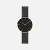 Solios Mini Solar Watch With Black & Rose Gold Dial | Black Mesh Strap Accessories 1 Solios Mini Solar Watch With Black & Rose Gold Dial | Black Mesh Strap Accessories