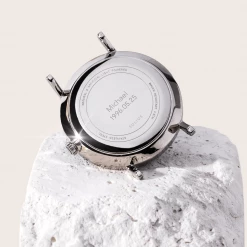 Solios Mini Solar Watch With Black & Silver Dial | Grey Vegan Leather Strap Accessories