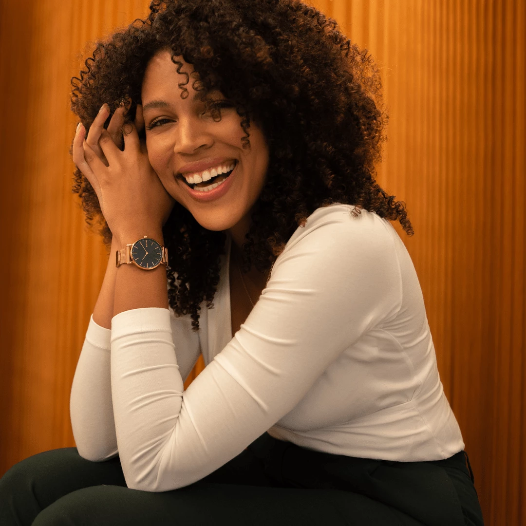 Solios Solar Watch With Black & Rose Gold Dial | Grey Mesh Strap 13 Solios Solar Watch With Black & Rose Gold Dial | Grey Mesh Strap