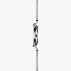 Solios Accessories Solar Watch With Black & Silver Dial | Black Mesh Strap