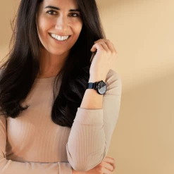 Solios Solar Watch With Black Dial | Blue Vegan Leather Strap Accessories