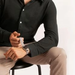 Solios Solar Watch With Black & Silver Dial | Brown Vegan Leather Strap Accessories