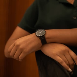 Solios Solar Watch With Black Dial | Silver Mesh Strap Accessories