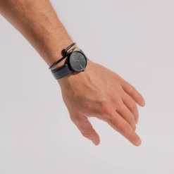 MRKNTN X SOLIOS Solar Watch With Black Dial | Blue Dino Vegan Leather Strap Accessories