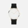 Solios Solar Watch With White & Rose Gold Dial | Black Mesh Strap Accessories