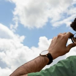 Solios Solar Watch With White & Rose Gold Dial | Brown Vegan Leather Strap Accessories 17 Solios Solar Watch With White & Rose Gold Dial | Brown Vegan Leather Strap Accessories