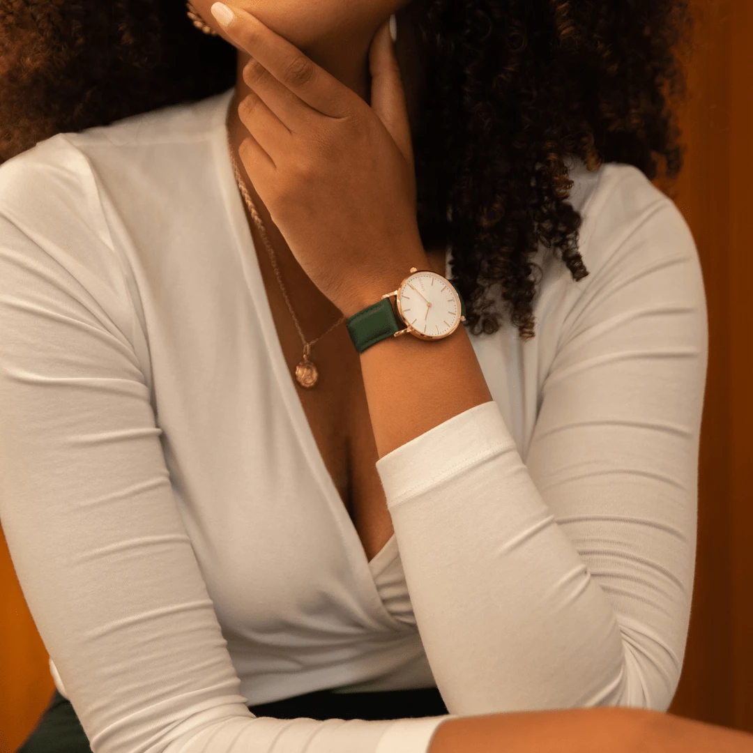 Solios Accessories Solar Watch With White & Rose Gold Dial | Cream Vegan Leather Strap 11 Solios Accessories Solar Watch With White & Rose Gold Dial | Cream Vegan Leather Strap