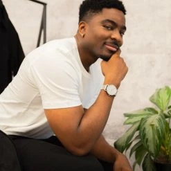 Solios Accessories Solar Watch With White & Silver Dial | Silver Mesh Strap