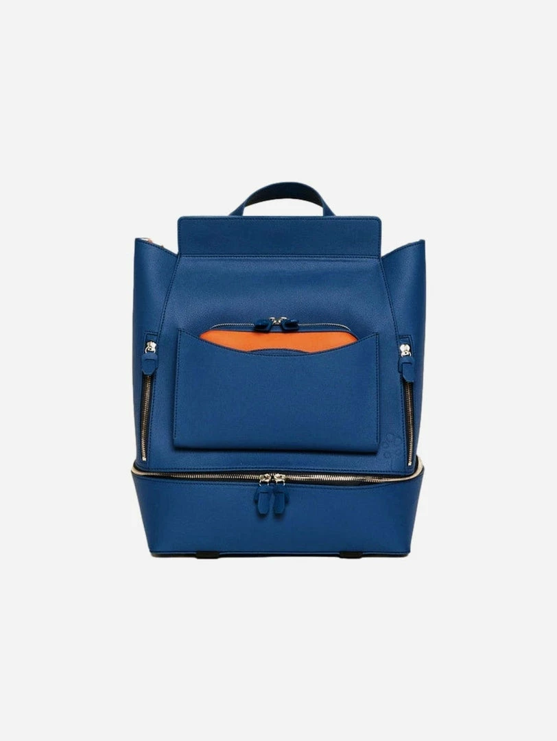 Soybean Bags Courage Versatile Vegan Leather Backpack | Blue 3 Soybean Bags Courage Versatile Vegan Leather Backpack | Blue