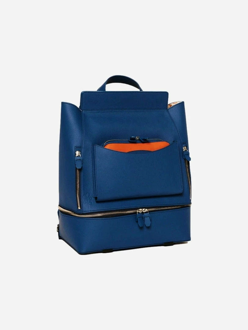 Soybean Bags Courage Versatile Vegan Leather Backpack | Blue 6 Soybean Bags Courage Versatile Vegan Leather Backpack | Blue