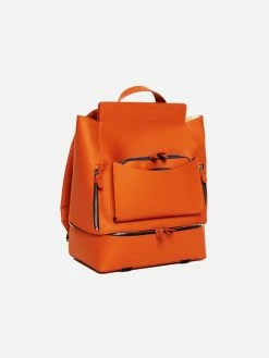 Soybean Bags Courage Versatile Vegan Leather Backpack | Orange