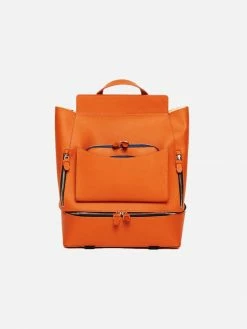 Soybean Bags Courage Versatile Vegan Leather Backpack | Orange