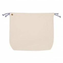 Stelar Anisa Cotton Large Vegan Pouch | Natural & Blue Bags