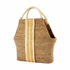 Stelar Bau-Bau Handwoven Atta Vegan Large Shopper | Natural & Yellow