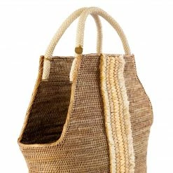Stelar Bau-Bau Handwoven Atta Vegan Large Shopper | Natural & Yellow