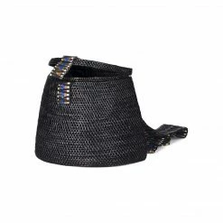 Stelar Celebes Handwoven Atta Vegan Backpack | Black Bags