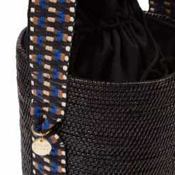 Stelar Bags Laora Handwoven Atta Vegan Round Bucket Bag | Black