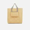 Stelar Lembata Handwoven Bamboo Vegan Large Shopper Bag | Natural & Blue Stripe Bags