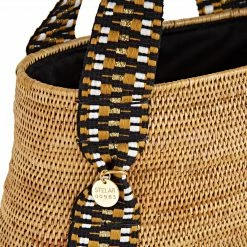 Stelar Bags Manado Handwoven Atta Vegan Small Oval Handbag | Natural