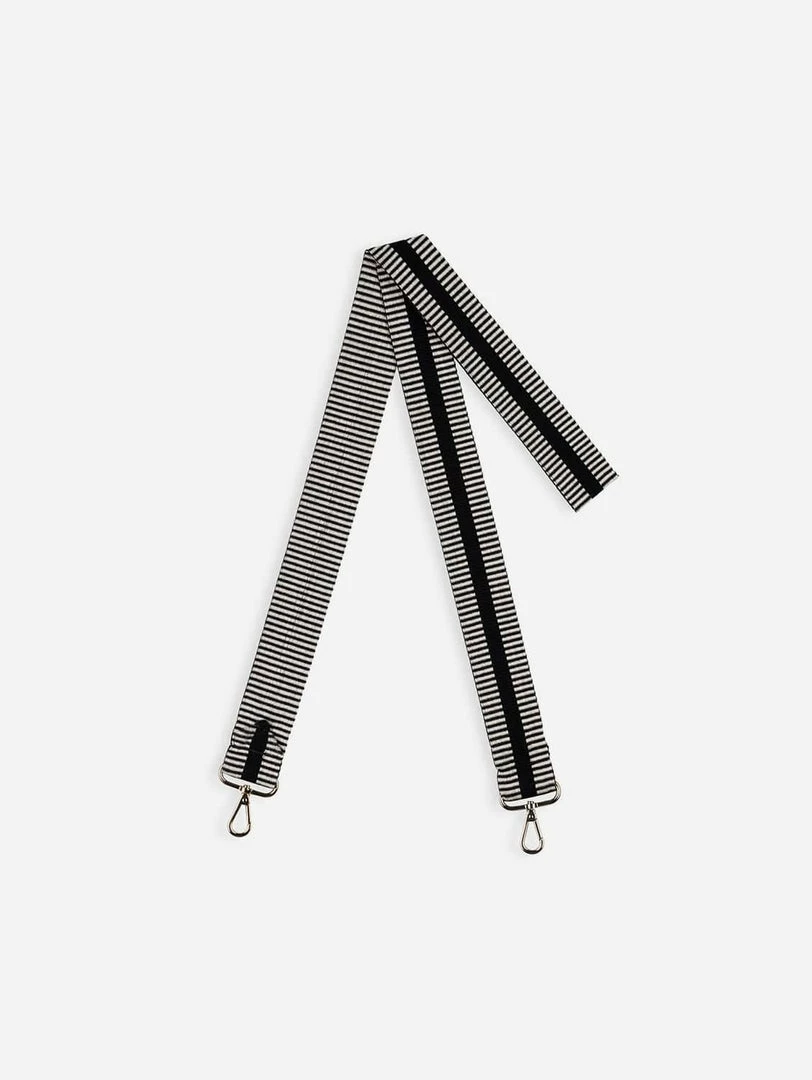 Stelar Membawa Cotton Jacquard Vegan Crossbody Strap | Black & White 3 Stelar Membawa Cotton Jacquard Vegan Crossbody Strap | Black & White