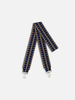 Stelar Membawa Cotton Jacquard Vegan Crossbody Strap | Electric Blue
