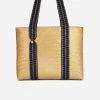 Stelar Bags Mentawai Handwoven Bamboo Vegan Large Tote Bag | Natural & Black