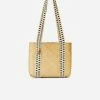 Stelar Bags Mentawai Handwoven Bamboo Vegan Small Tote Bag | Natural & Yellow