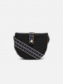 Stelar Peleng Handwoven Atta Vegan Satchel | Black Bags