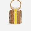 Stelar Sabah Handwoven Atta Vegan Barrel Bag | Natural