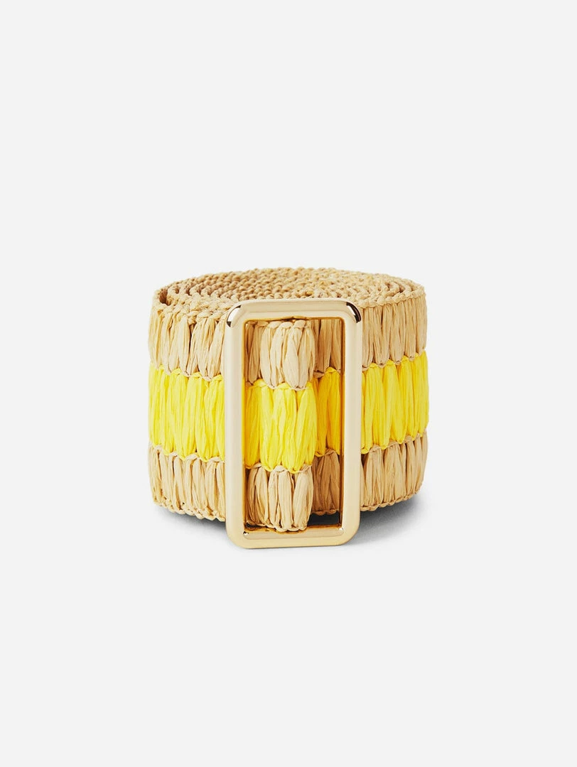 Stelar Bestsellers Sula Handwoven Raffia Vegan Belt | Sunshine Yellow 3 Stelar Bestsellers Sula Handwoven Raffia Vegan Belt | Sunshine Yellow