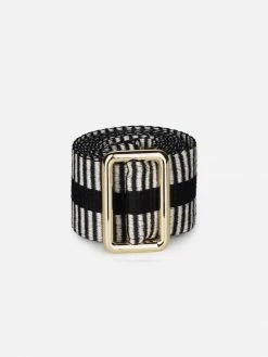 Stelar Accessories Sunda Handwoven Jacquard Vegan Belt | Black & White