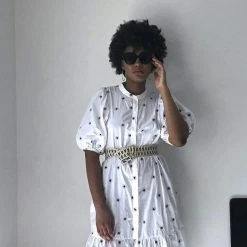 Stelar Sunda Handwoven Jacquard Vegan Belt | Gold & Indigo