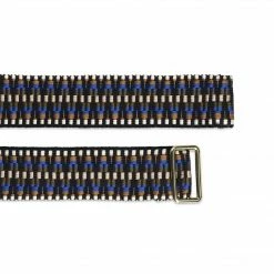Stelar Sunda Handwoven Jacquard Vegan Belt | Indigo & Black