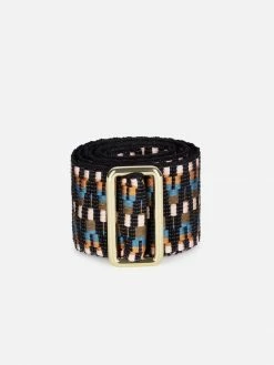Stelar Sunda Handwoven Jacquard Vegan Belt | Olive & Sand Accessories
