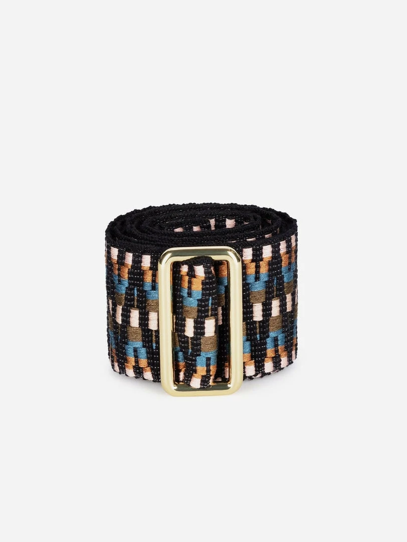 Stelar Sunda Handwoven Jacquard Vegan Belt | Olive & Sand Accessories 3 Stelar Sunda Handwoven Jacquard Vegan Belt | Olive & Sand Accessories