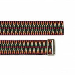Stelar Sunda Handwoven Jacquard Vegan Belt | Red & Black