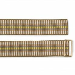 Stelar Accessories Sunda Handwoven Jacquard Vegan Belt | Lime Stripe
