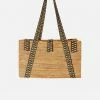 Stelar Bags Uluwatu Handwoven Atta Large Vegan Picnic Basket | Natural With Black & Gold