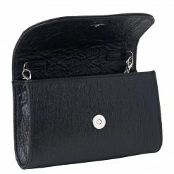 Svala Didi Pinatex® Vegan Leather Mini Clutch | Metallic Black Bags 11 Svala Didi Pinatex® Vegan Leather Mini Clutch | Metallic Black Bags