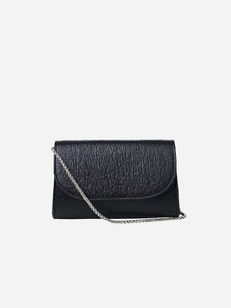 Svala Didi Pinatex® Vegan Leather Mini Clutch | Metallic Black Bags 3 Svala Didi Pinatex® Vegan Leather Mini Clutch | Metallic Black Bags